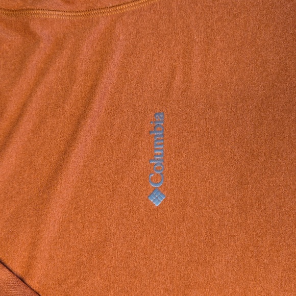 Columbia Mens Orange Omni Wick Polo Shirt Performance Athletic XL Golf - Picture 3 of 8